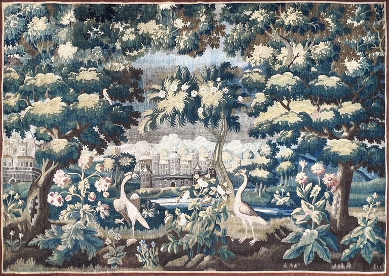 Tapisserie Verdure d'Aubusson Fin Du 17e Siècle - L4m10xh2m70 - N° 1393