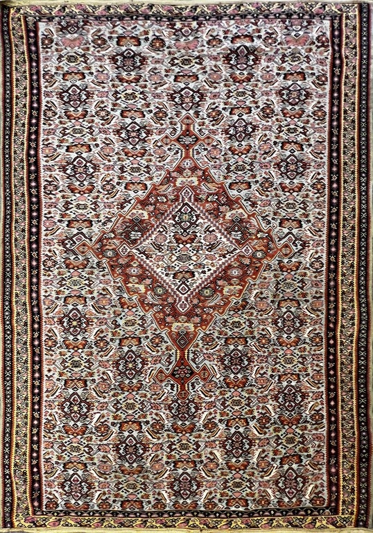 Kilim Ancien Persan Senneh Vers 1890 - 190x130 - N° 1033