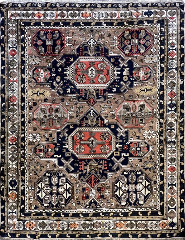 Rare Tapis de Caucase Konagand 19e siecle - 180x143 - N° 987