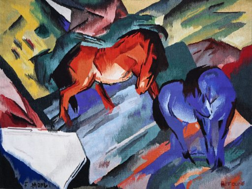 Cheval Rouge Et Bleu, Franz Marc