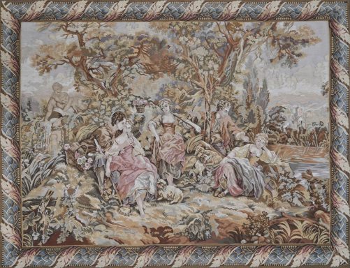 Scene Galante , La Tapisserie style Aubusson 19e 
