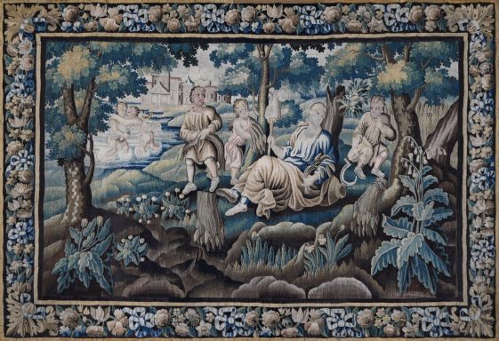 Le Repos Après La Moisson, Tapisserie Manufacture Aubusson 17e