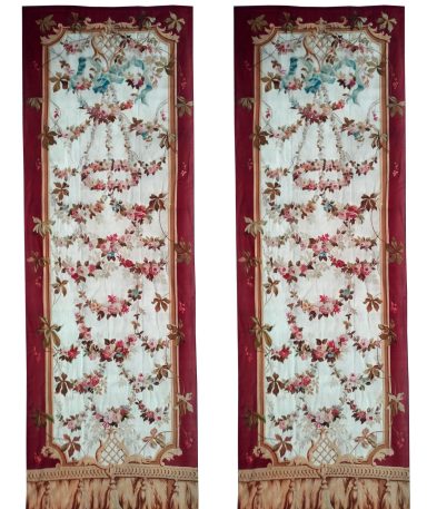 Paire de Portiere en Tapisserie Aubusson 19e