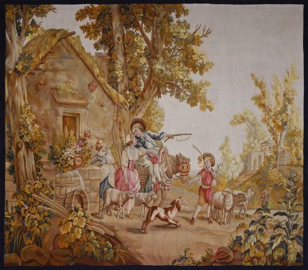 depart au pâturage, Tapisserie Aubusson 