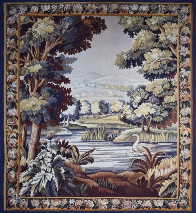 Tapisserie Verdure de la Manufacture Aubusson 19 ème Siècle