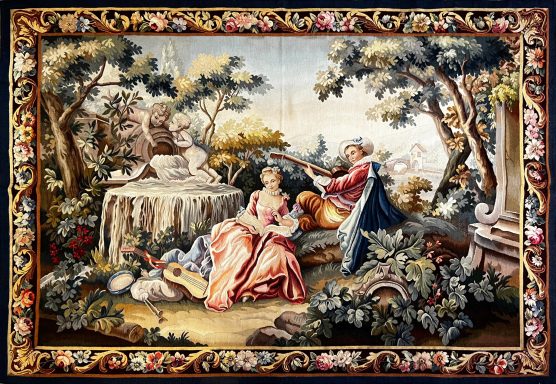 Les Amoureux, Tapisserie Manufacture Aubusson 19e