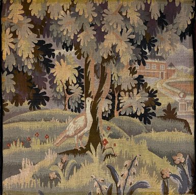 Paire Tapisserie Verdure 1940 Jacquard