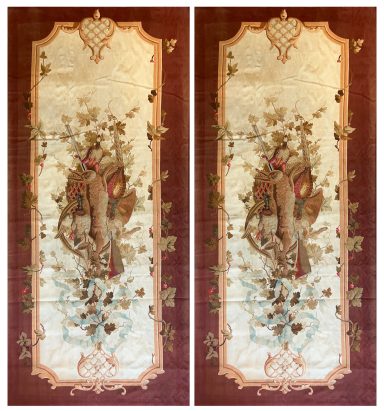 Paire de portiere en Tapisserie Aubusson